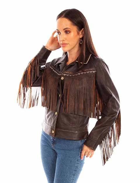 Women's Leather Jacket Collection: Scully Western Fringe Button Up Satin Jacket Silk Jacket Chiffon Jacket Women's Leather Jacket Collection: Scully Western Fringe Button Up Satin Jacket Silk Jacket Chiffon Jacket
