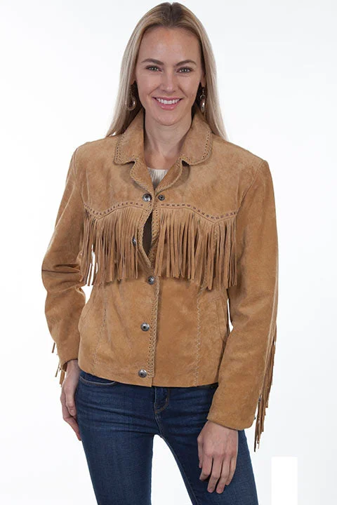 Women's Leather Jacket Collection Suede: Scully Western Fringe Whip Stitched Satin Jacket Silk Jacket Chiffon Jacket Women's Leather Jacket Collection Suede: Scully Western Fringe Whip Stitched Satin Jacket Silk Jacket Chiffon Jacket