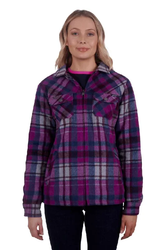 Wrangler Ladies Nevade Shirt Jacket Faux Fur Fabric Real Fur Fabric Shearling Fabric