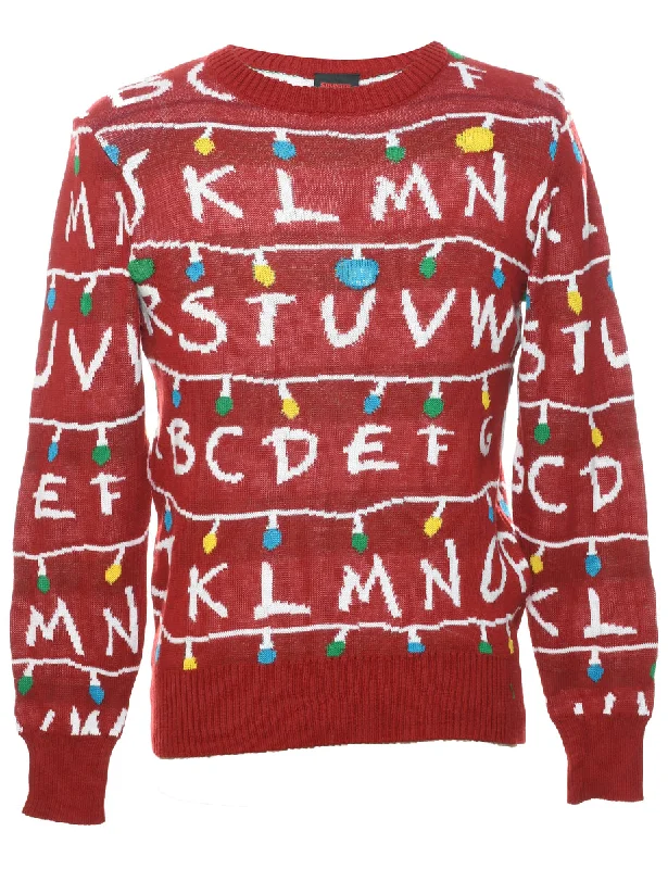 Festive Season Christmas Jumper - S Neon Metallic Matte