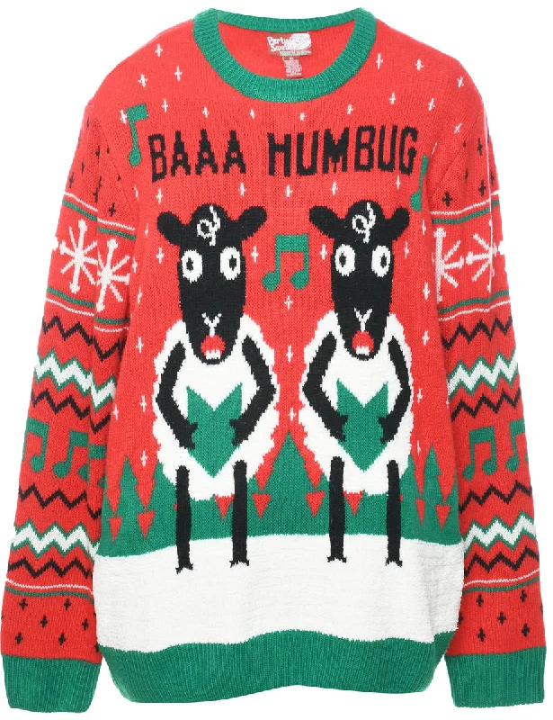 Festive Season Christmas Jumper - XL Fitted Loose Oversized