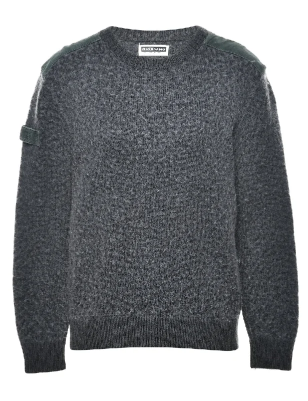Giordano Dark Grey Jumper - M Satin Fabric Silk Fabric Chiffon Fabric