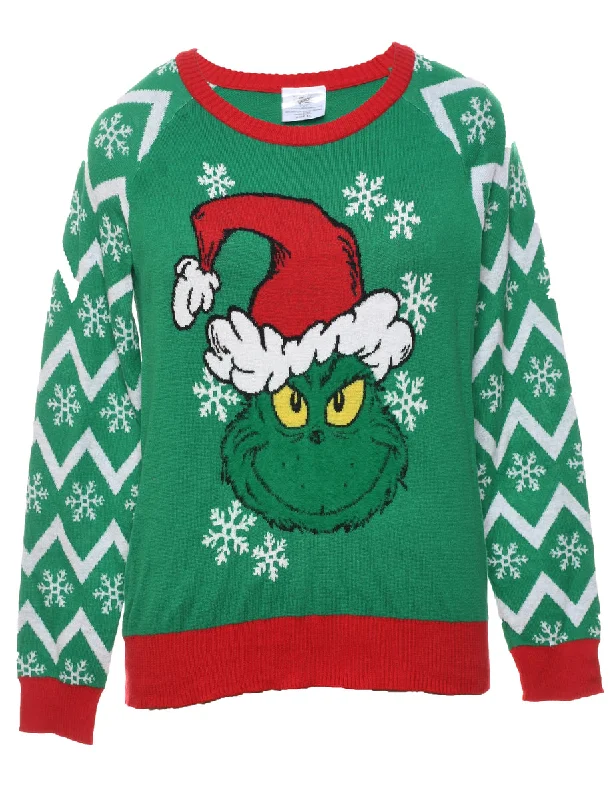 Green Christmas Jumper - XL Iron Safe Non-Iron Wrinkle Free
