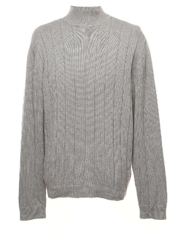Guess Polo Neck Jumper - XL Neon Metallic Matte