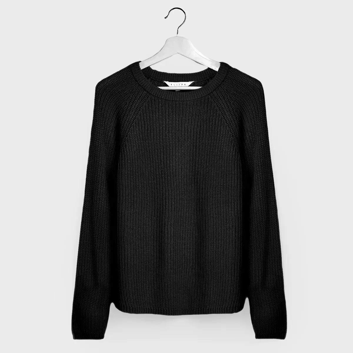 Ladies Black Raglan Sleeve Jumper Spandex Blend Rayon Blend Denim Blend