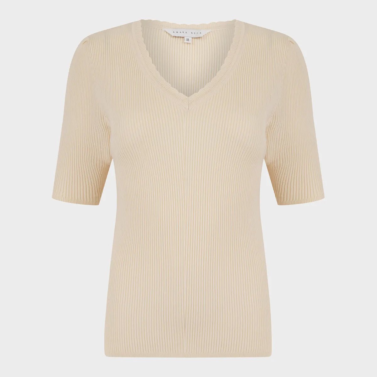 Ladies Ribbed Short Sleeve Jumper Fleece Sweater Nylon Polyester