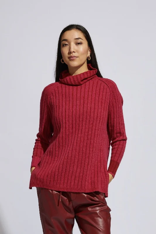 LD and Co - LC8185 Plaited Roll Neck Jumper Handmade Hand-knitted Hand-woven