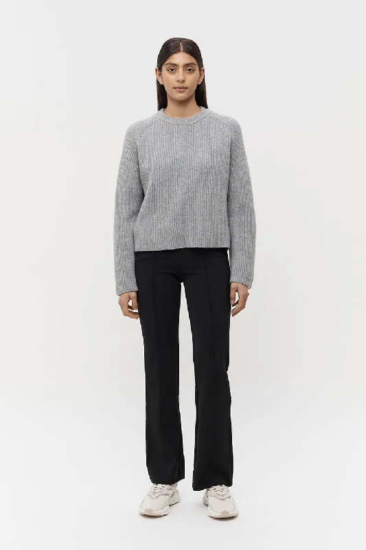 Monroe Wool-Cashmere Knit Jumper Ribbed Striped Patterned