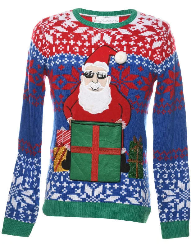 Santa Claus Christmas Jumper - S Fleece Fabric Down Fabric Feather Fabric