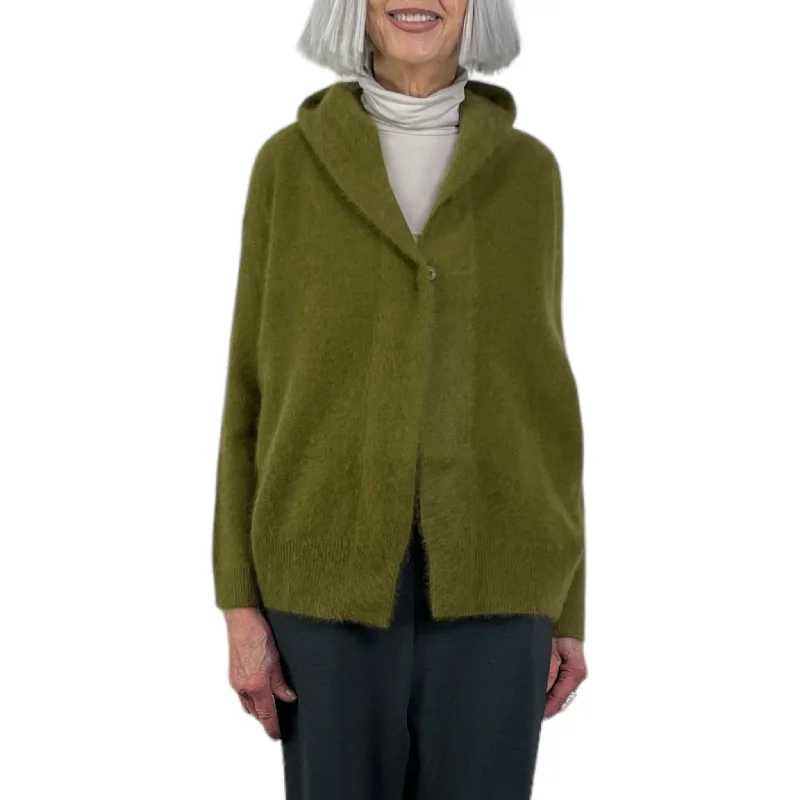 RACCOON HOODIE CARDIGAN Hoodie with High-Low Hem Asymmetrical Trendy