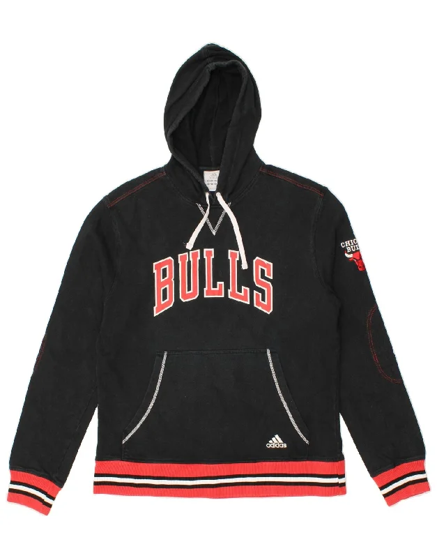 ADIDAS Mens Chicago Bulls Graphic Hoodie Jumper XL Black Cotton Hoodie with Magnetic Closure Innovative Modern ADIDAS Mens Chicago Bulls Graphic Hoodie Jumper XL Black Cotton Hoodie with Magnetic Closure Innovative Modern