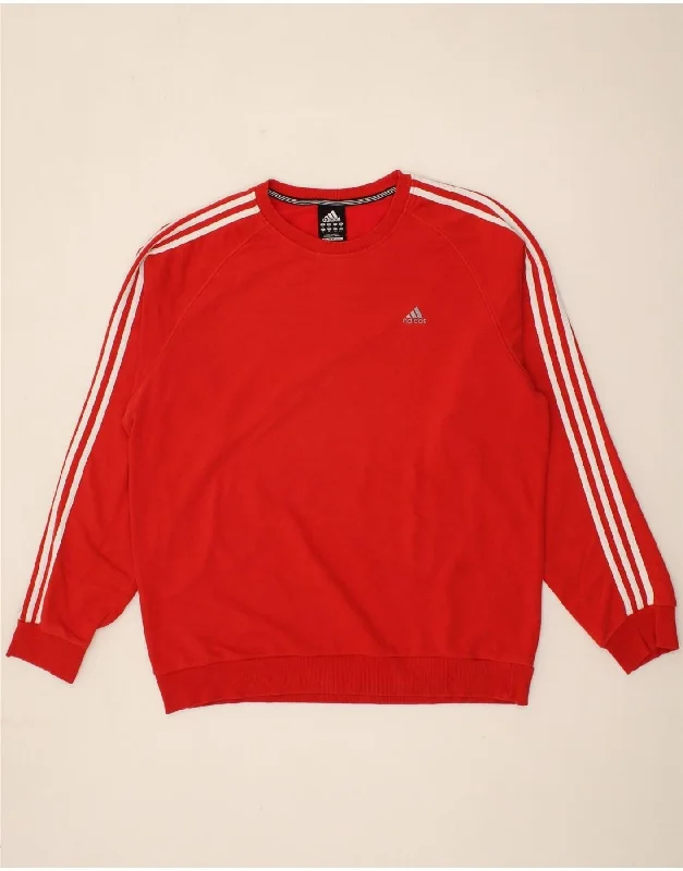ADIDAS Mens Clima 365 Sweatshirt Jumper XL Red Cotton Hoodie with Pattern Geometric Abstract ADIDAS Mens Clima 365 Sweatshirt Jumper XL Red Cotton Hoodie with Pattern Geometric Abstract
