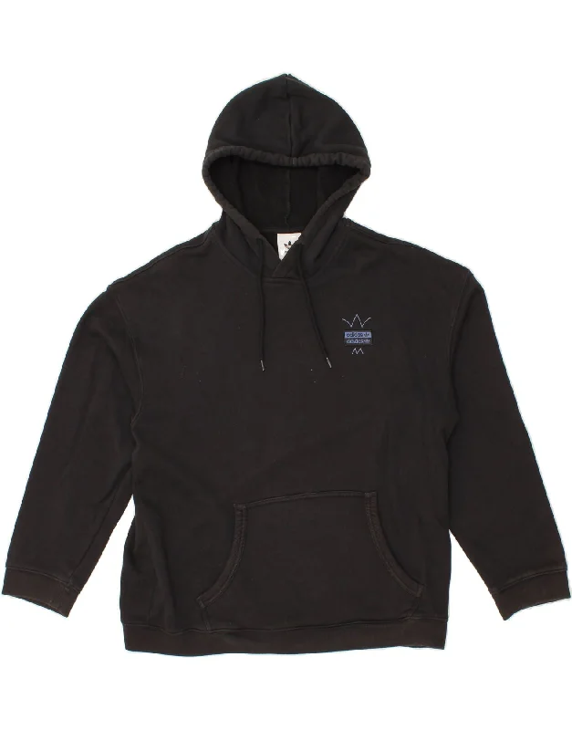 ADIDAS Mens Graphic Hoodie Jumper Medium Black Cotton Hoodie with Drawstring Waist Adjustable Fitted ADIDAS Mens Graphic Hoodie Jumper Medium Black Cotton Hoodie with Drawstring Waist Adjustable Fitted