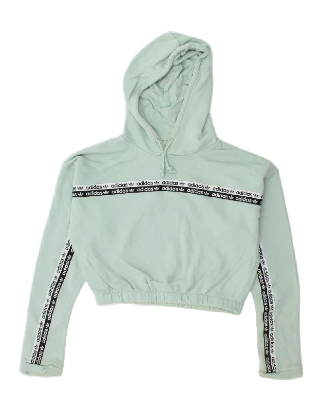 ADIDAS Womens Oversized Crop Graphic Hoodie Jumper UK 14 Medium Turquoise Oversized Hoodie Comfort Casual ADIDAS Womens Oversized Crop Graphic Hoodie Jumper UK 14 Medium Turquoise Oversized Hoodie Comfort Casual