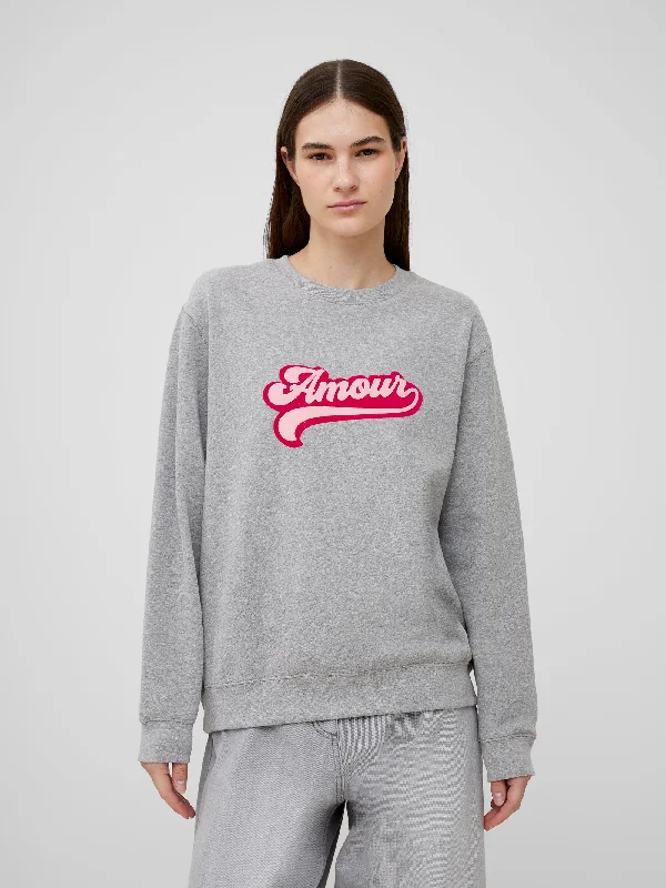 Amour Graphic Sweatshirt Hoodie with Drawcord Adjustable Secure