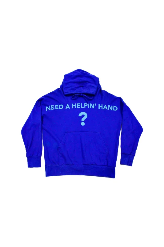 Angelys Balek - Text Print Hoodie Hoodie with Drop Shoulder Relaxed Streetwear