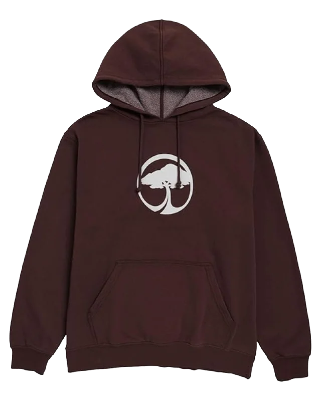 Arbor Icon Hoodie - Maroon Hoodie with Hem Drawcord Adjustable Customizable