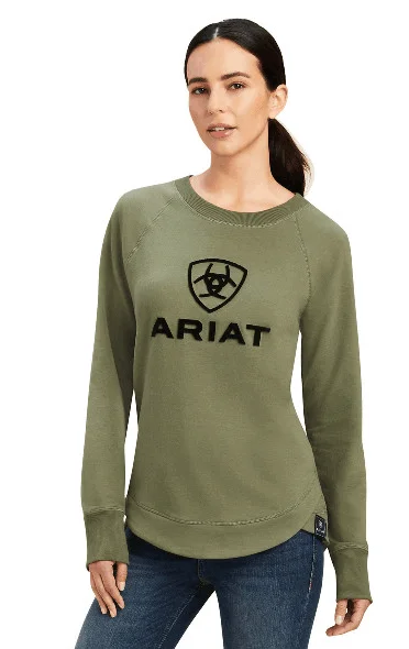 Ariat Women's Four Leaf Clover Benicia Sweatshirt 10041316 Hoodie with Hem Ribbing Snug Secure Ariat Women's Four Leaf Clover Benicia Sweatshirt 10041316 Hoodie with Hem Ribbing Snug Secure