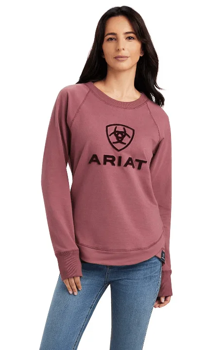 Ariat Women's Wild Ginger Benicia Sweatshirt 10041317 Hoodie with Back Slit Movement Comfort Ariat Women's Wild Ginger Benicia Sweatshirt 10041317 Hoodie with Back Slit Movement Comfort