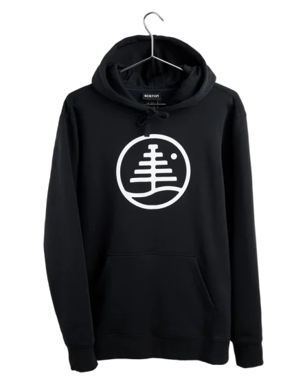 Burton Family Tree Pullover Hoodie - True Black Hoodie with Lace Feminine Delicate