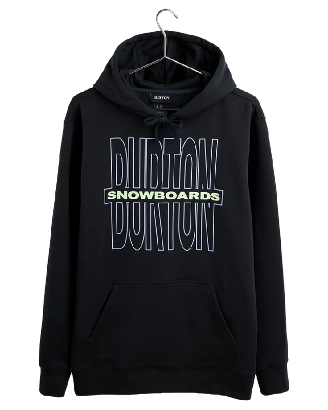 Burton Farrington Pullover Hoodie - True Black Hoodie with Button Classic Timeless