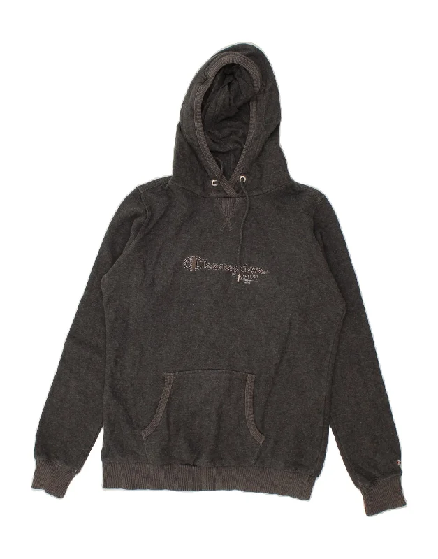 CHAMPION Womens Heritage Classics Graphic Hoodie Jumper UK 16 Large Grey Hoodie with Thumb Holes Functional Cozy CHAMPION Womens Heritage Classics Graphic Hoodie Jumper UK 16 Large Grey Hoodie with Thumb Holes Functional Cozy
