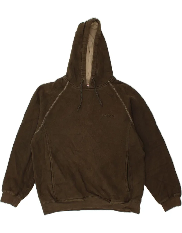COLUMBIA Mens Hoodie Jumper Large Khaki Cotton Hoodie with Rhinestones Sparkly Elegant COLUMBIA Mens Hoodie Jumper Large Khaki Cotton Hoodie with Rhinestones Sparkly Elegant