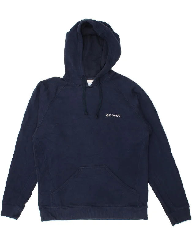 COLUMBIA Mens Hoodie Jumper Small Navy Blue Cotton Hoodie with Camouflage Military Edgy COLUMBIA Mens Hoodie Jumper Small Navy Blue Cotton Hoodie with Camouflage Military Edgy