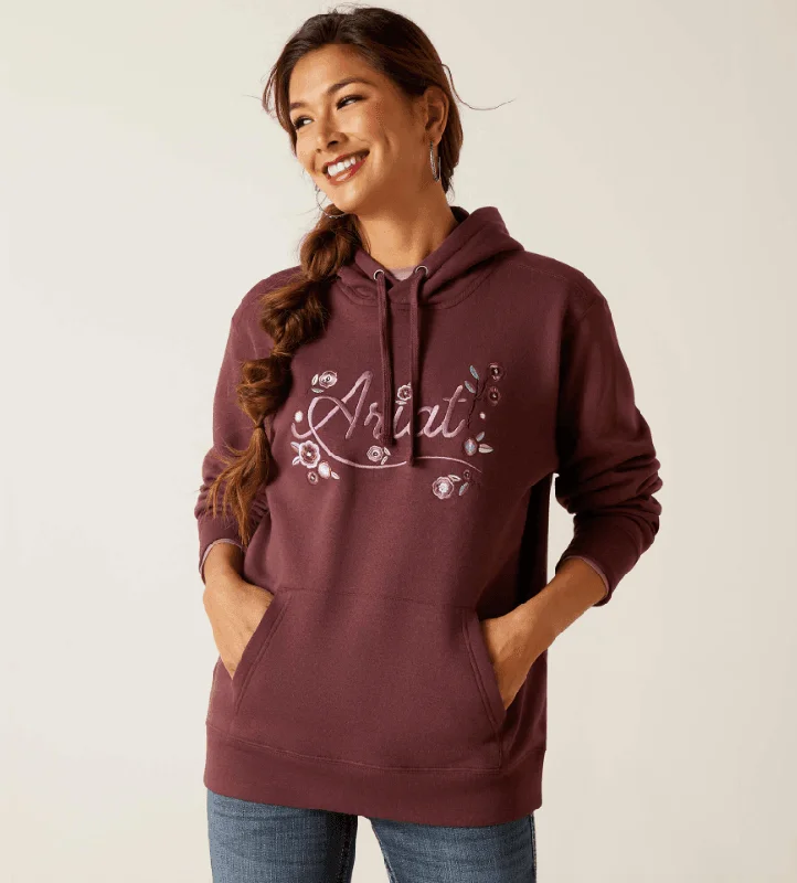 Ariat Women's Clove Brown Stories Hoodie 10047184 Hoodie with Zipper Placket Modern Functional Ariat Women's Clove Brown Stories Hoodie 10047184 Hoodie with Zipper Placket Modern Functional