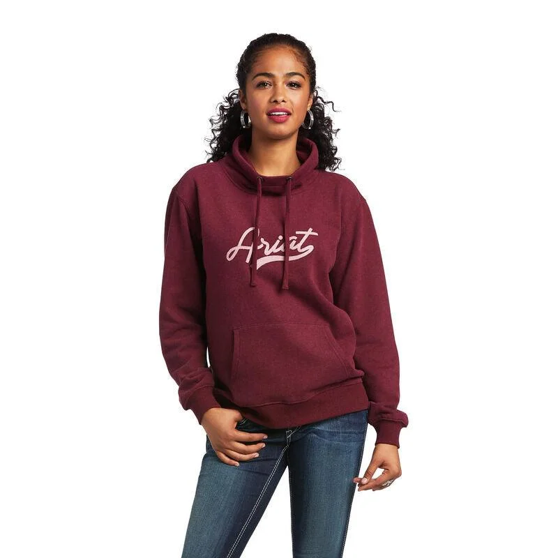 Ariat Women's REAL Zinfandel Cowl Hoodie 10039840 Oversized Hoodie Comfort Casual