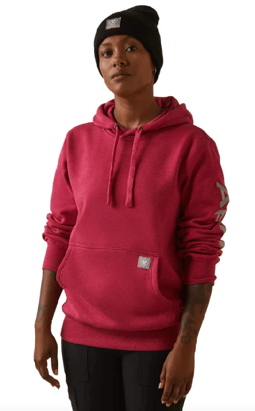 Ariat Women's Rebar Cherries Heather Hoodie 10043364 Hoodie with Relaxed Fit Easy Casual Ariat Women's Rebar Cherries Heather Hoodie 10043364 Hoodie with Relaxed Fit Easy Casual