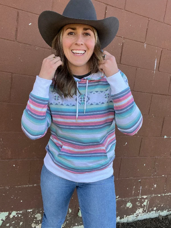 Hooey Women's "Mesa" Serape Hoodie HH1198SP Hoodie with Typography Text Message