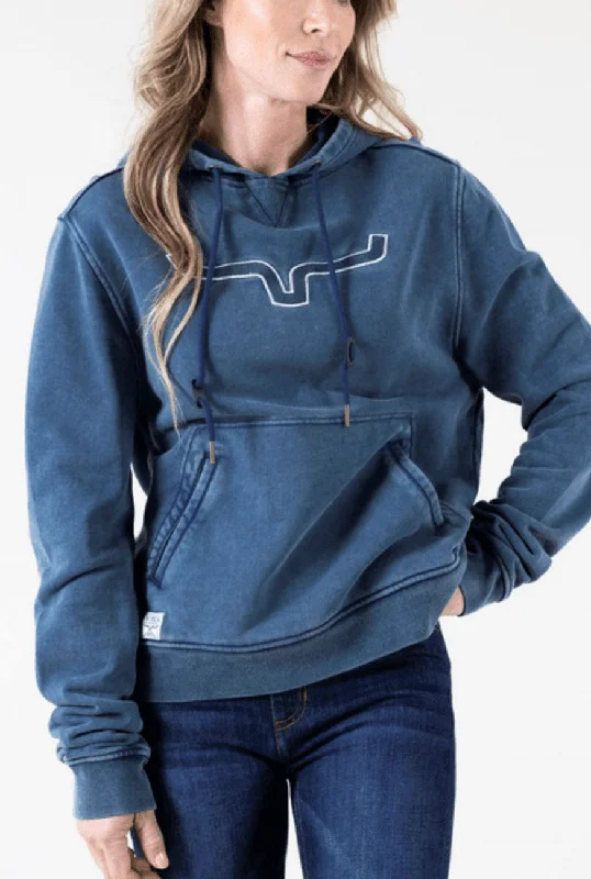Kimes Ranch Women's Navy Lamar Hoodie Hoodie with Neon Bright Vibrant