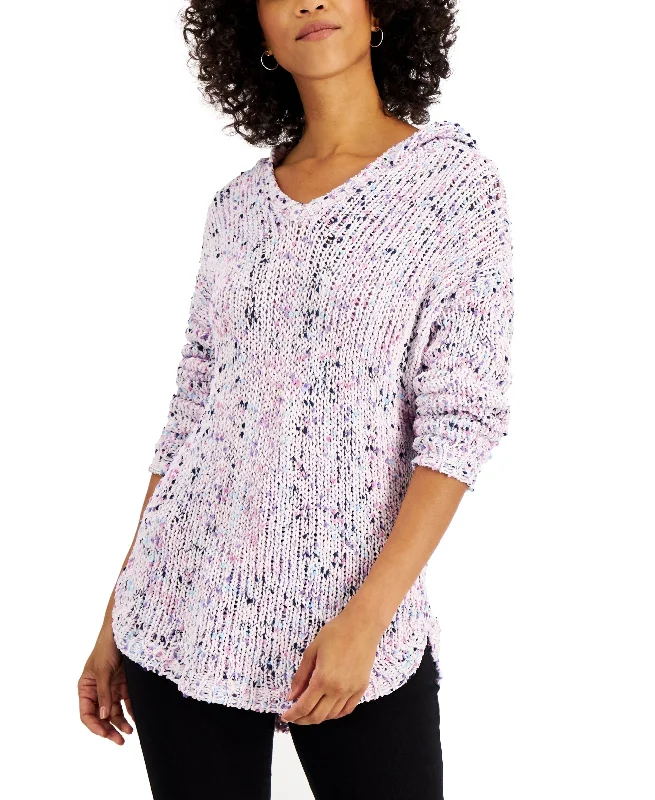 JPR Studio Chenille Hoodie Sweater Hoodie with V-Neck Classic Versatile