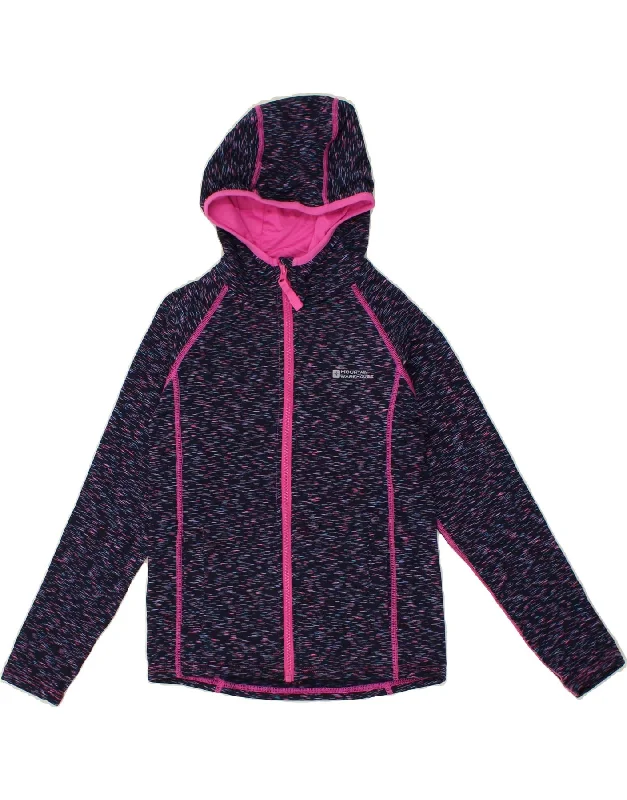 MOUNTAIN WAREHOUSE Girls Zip Hoodie Sweater 9-10 Years Navy Blue Flecked Hoodie Sweatshirt Pullover MOUNTAIN WAREHOUSE Girls Zip Hoodie Sweater 9-10 Years Navy Blue Flecked Hoodie Sweatshirt Pullover