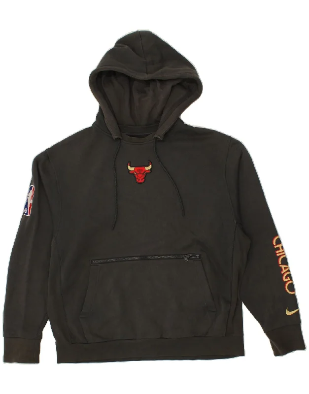 NIKE Mens Chicago Bulls Graphic Hoodie Jumper Large Grey Cotton Hoodie with Hem Fringe Bohemian Relaxed NIKE Mens Chicago Bulls Graphic Hoodie Jumper Large Grey Cotton Hoodie with Hem Fringe Bohemian Relaxed