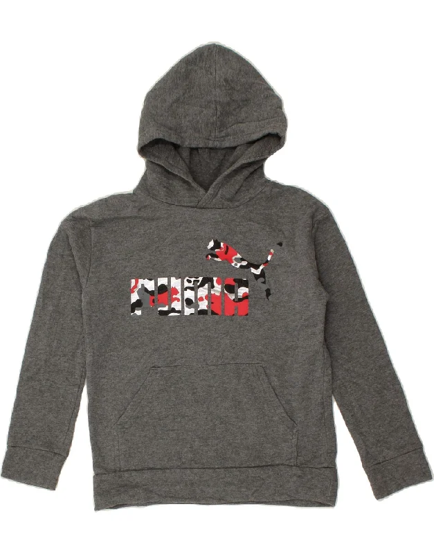 PUMA Boys Graphic Hoodie Jumper 10-11 Years Medium Grey Cotton Hoodie Dress Longline Feminine PUMA Boys Graphic Hoodie Jumper 10-11 Years Medium Grey Cotton Hoodie Dress Longline Feminine