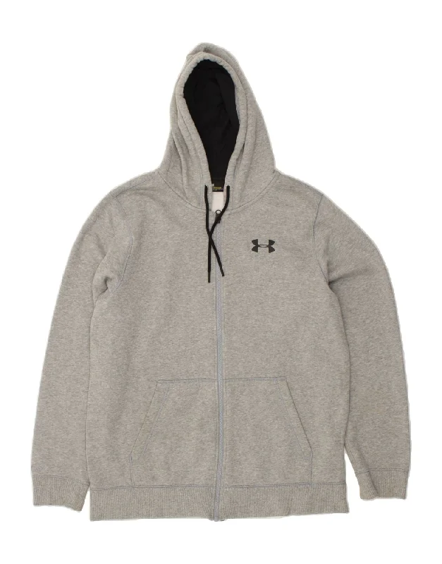UNDER ARMOUR Mens Zip Hoodie Sweater Medium Grey Cotton Hoodie with Magnetic Closure Innovative Modern UNDER ARMOUR Mens Zip Hoodie Sweater Medium Grey Cotton Hoodie with Magnetic Closure Innovative Modern