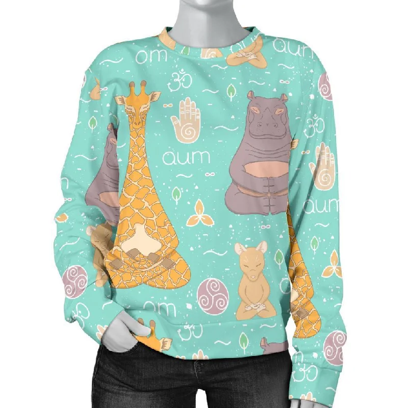 Yoga Meditation Pattern Print Women's Sweatshirt Hoodie with Illustration Artistic Creative Yoga Meditation Pattern Print Women's Sweatshirt Hoodie with Illustration Artistic Creative