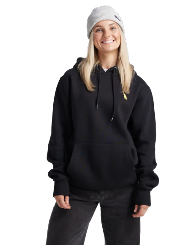 Yuki Threads Relaxed Old Mate Hoodie - Black Hoodie with Patch Decorative Personalized Yuki Threads Relaxed Old Mate Hoodie - Black Hoodie with Patch Decorative Personalized