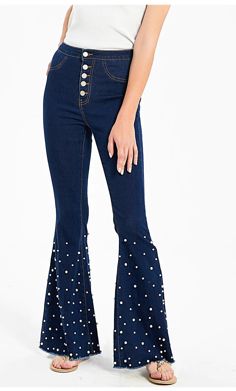 PEARL BIG TRUMPET MOPPING PANTS Casual Skinny Fit Pants
