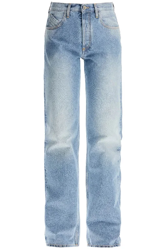 Coated Boyfriend Pants With  - Blue Classic Chino Pants