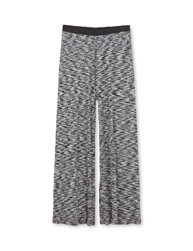 2x2 Cotton Space Veran Pants, Multi Black Elegant Wool Trousers