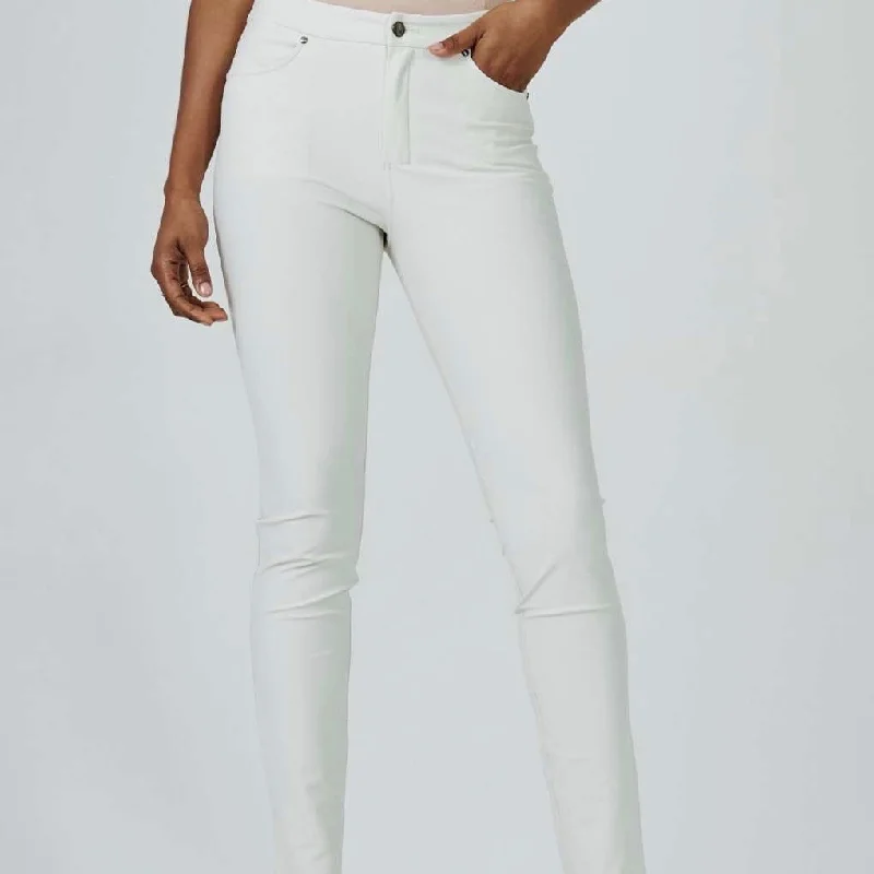 7Diamonds Infinity Straight Leg Pant Soft White Warm Wool Trousers