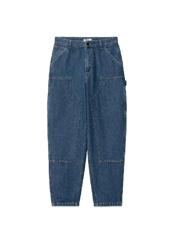 W Curron DK Pant - Blue Stone Washed Stylish Slim Trousers