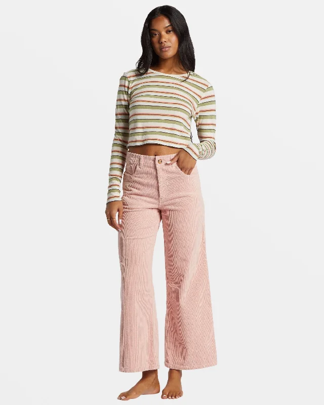 Be Free Corduroy Pants - Dusty Peach Soft Stretch Leggings