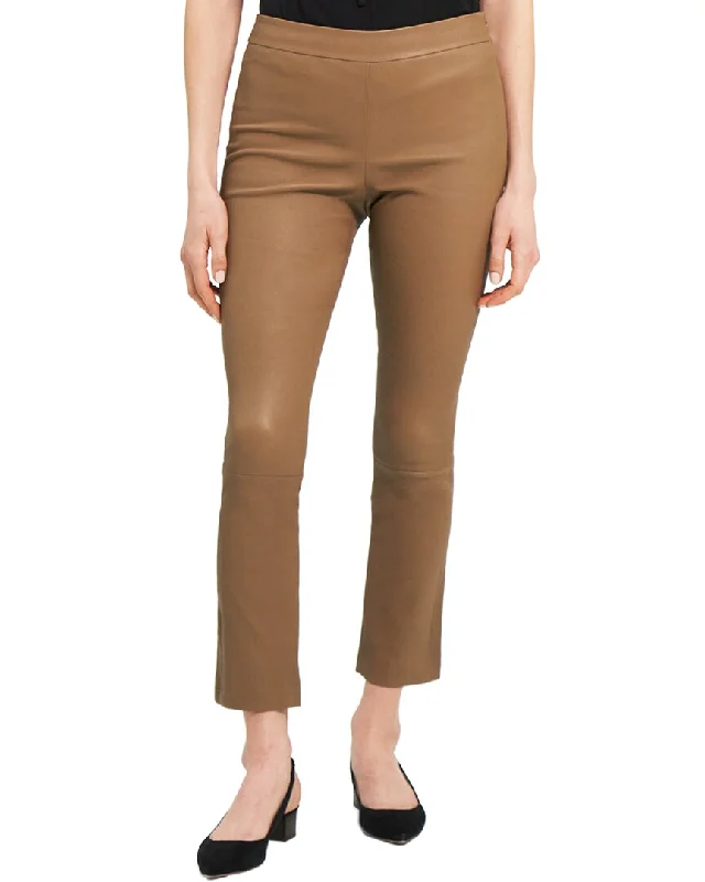 Theory Slim Kick Leather Pant Soft Sweatpants Style