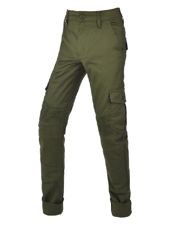 ByCity Mixed Slim  III Ladies Motorcycle Cargo Pants  - Green Comfortable Maternity Pants