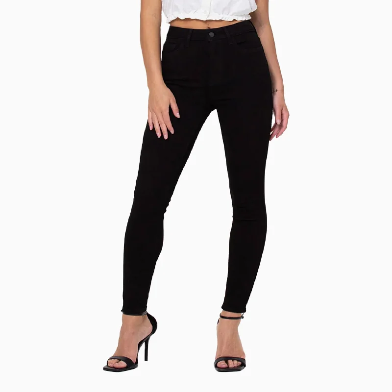 Women's High Rise Ankle Skinny Pant Casual Wide Pants