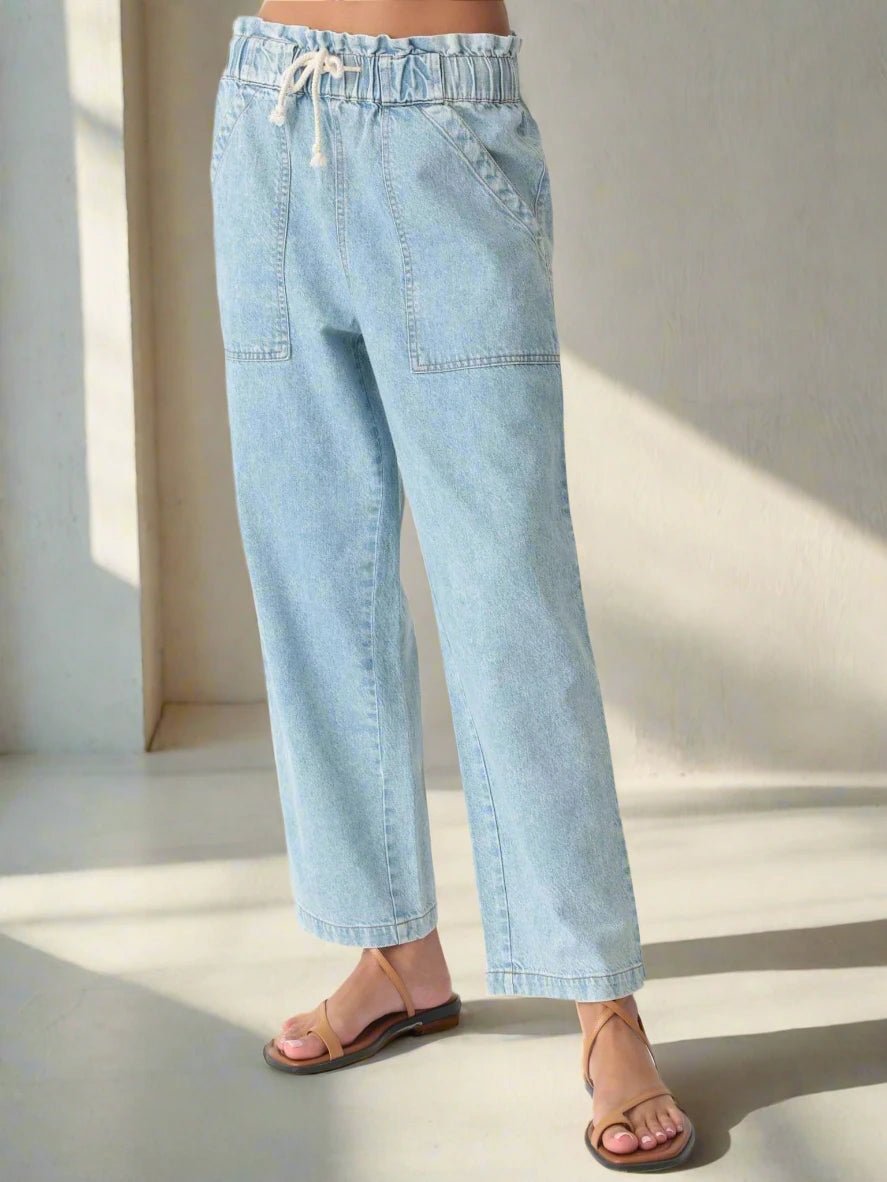 Electric & Rose Easy Denim Pants Formal Linen Trousers